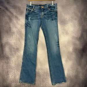 Vintage Armani Exchange Jeans Women Size 6 Blue Stretch Denim‎ Bootcut Y2K